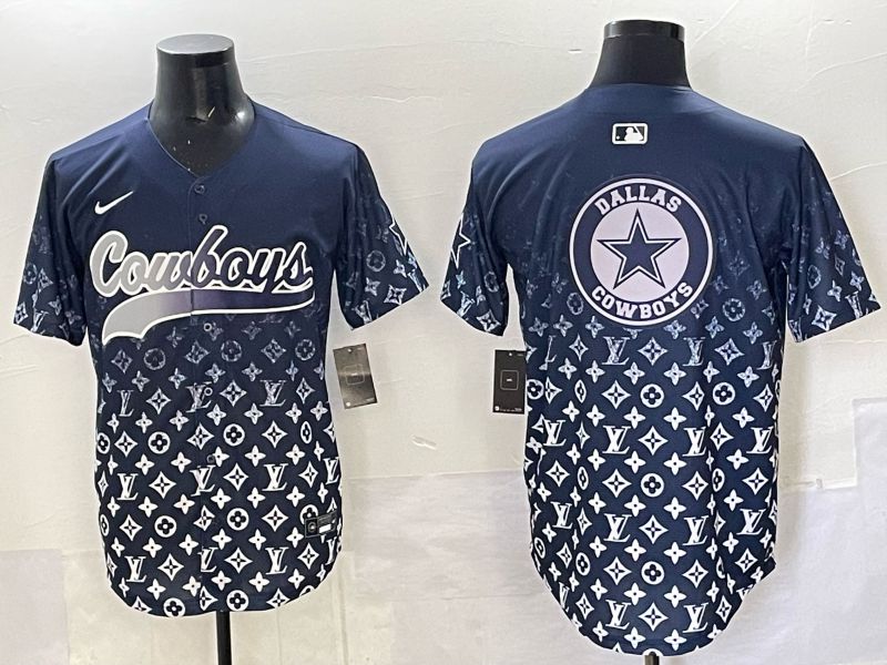Men 2025 Dallas Cowboys Blank Drak Blue Nike Limited NFL Jersey 021